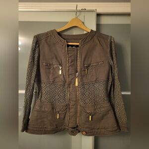 Just cavali denim jacket in grey  color , size 46